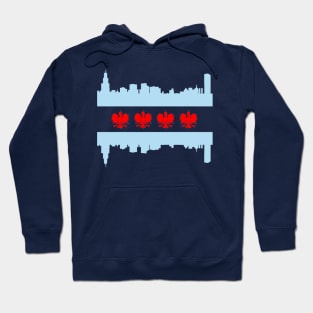 Chicago Polish American Flag Skyline Polska Poland Hoodie